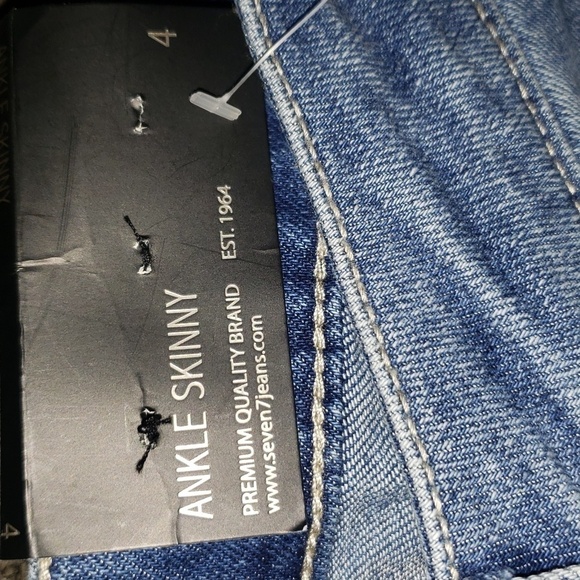 Seven7 Limited edition mid rise stretch skinny fashion novelty jean - Picture 7 of 10